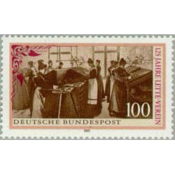 1 عدد تمبر 125مین سال انجمن زنان کارگر چاپ - جمهوری فدرال آلمان 1991