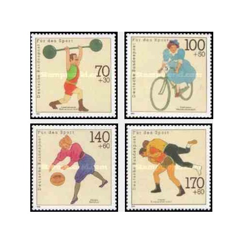 4  عدد تمبر ورزشی - جمهوری فدرال آلمان 1991 قیمت 7.8 دلار