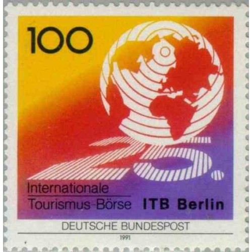 1 عدد تمبر کنفرانس بین المللی گردشگری - جمهوری فدرال آلمان 1991