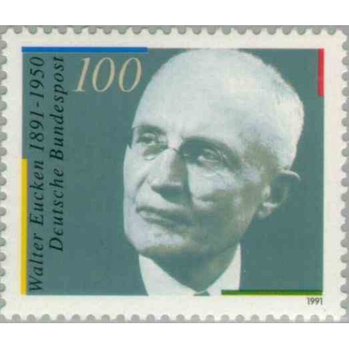 1 عدد تمبر یادبود والتر یوکن - سیاستمدار - جمهوری فدرال آلمان 1991