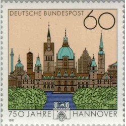1 عدد تمبر 750 سالگی شهر هانور - جمهوری فدرال آلمان 1991