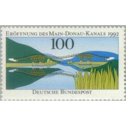 1 عدد تمبر افتتاح کانال اصلی دانوب - جمهوری فدرال آلمان 1992