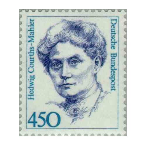 1 عدد تمبر سری پستی زنان نامدار - Hedwig Courths-Mahler - جمهوری فدرال آلمان 1992 قیمت7 دلار