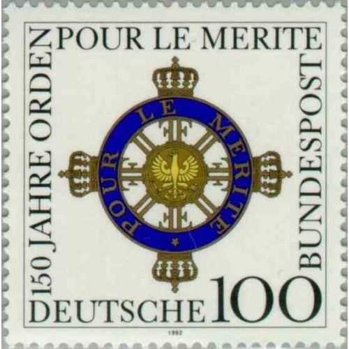 1 عدد تمبر 150مین سال فرمان شایستگی - جمهوری فدرال آلمان 1992