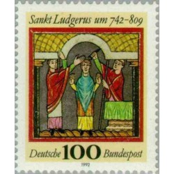 1 عدد تمبر 1250مین سال تولد سنت لودگروس - جمهوری فدرال آلمان 1992