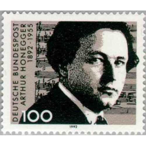 1 عدد تمبر 100مین سال تولد آتور هونگر - آهنگساز - جمهوری فدرال آلمان 1992