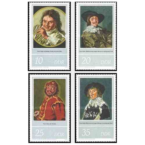 4 عدد تمبر 400مین سال تولد فرانز هالز - تابلو نقاشی - جمهوری دموکراتیک آلمان 1980
