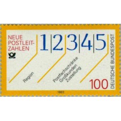 1 عدد تمبر معرفی کدهای عددی شهری - جمهوری فدرال آلمان 1993
