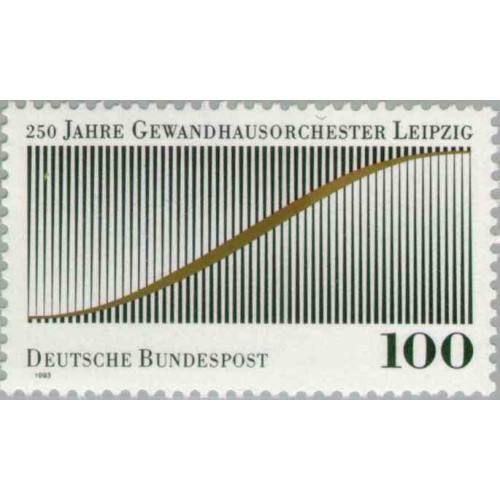 1 عدد تمبر 250مین سالگرد ارکستر لایپزیک - گوندهاوس - جمهوری فدرال آلمان 1993