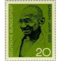 1 عدد تمبر مهاتما گاندی - جمهوری فدرال آلمان 1969