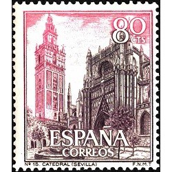 1 عدد  تمبر مناظر - Cathedral of Seville  - اسپانیا 1965