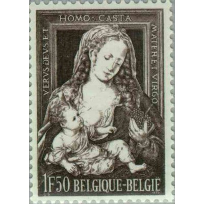 1 عدد تمبر کریستمس  - بلژیک 1970