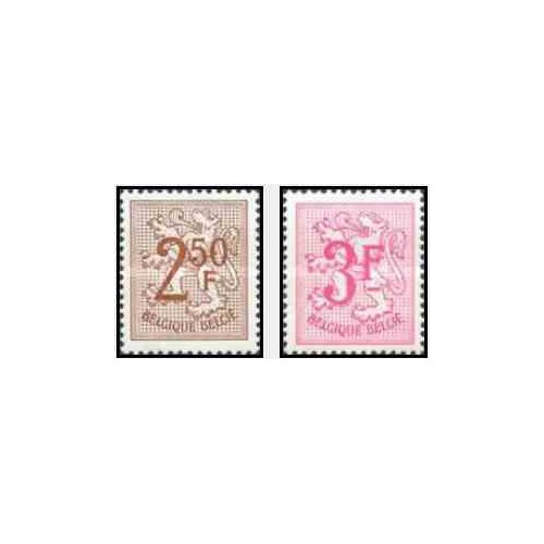 2 عدد تمبر سری پستی - بلژیک 1970