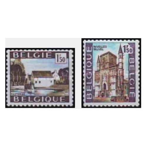 2 عدد تمبر توریسم - بلژیک 1970