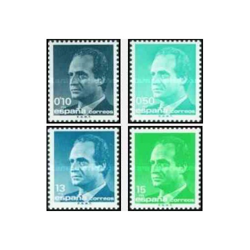 4 عدد تمبر سری پستی - پادشاه خوان کارلوس اول - اسپانیا 1989