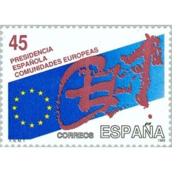 1 عدد تمبر ریاست اسپانیا بر انجمن اقتصاد اروپا - EEC - اسپانیا 1989
