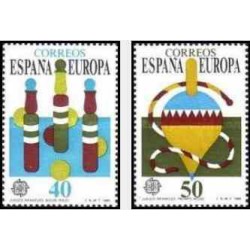 2 عدد تمبر مشترک اروپا - Europa Cept - بازیهای کودکان - اسپانیا 1989