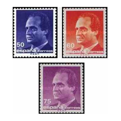 3 عدد تمبر سری پستی - پادشاه خوان کارلوس اول  - اسپانیا 1989