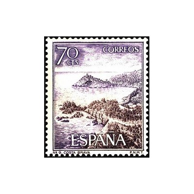 1 عدد  تمبر مناظر - Costa Brava, Gerona - اسپانیا 1964