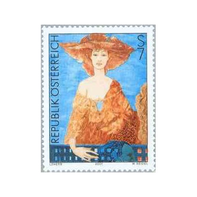 1 عدد تمبر هنر مدرن در اتریش  - اتریش 2001