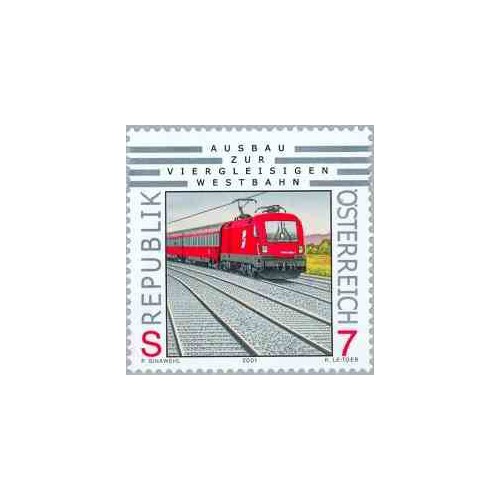 1 عدد تمبر راه آهن سریع السیر  - اتریش 2001