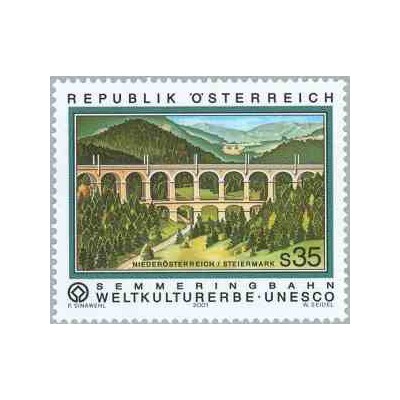 1 عدد تمبر راه آهن سمرینگ  - اتریش 2001 قیمت 5.8 دلار