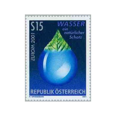 1 عدد تمبر مشترک اروپا - Europa Cept  - آب  - اتریش 2001 قیمت 3.5 دلار