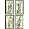 4 عدد تمبر مجسمه ها  - جمهوری دموکراتیک آلمان 1984