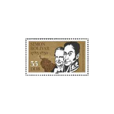 1 عدد تمبر 200مین سالگرد تولد سیمون بولیوار - سیاستمدار - جمهوری دموکراتیک آلمان 1983