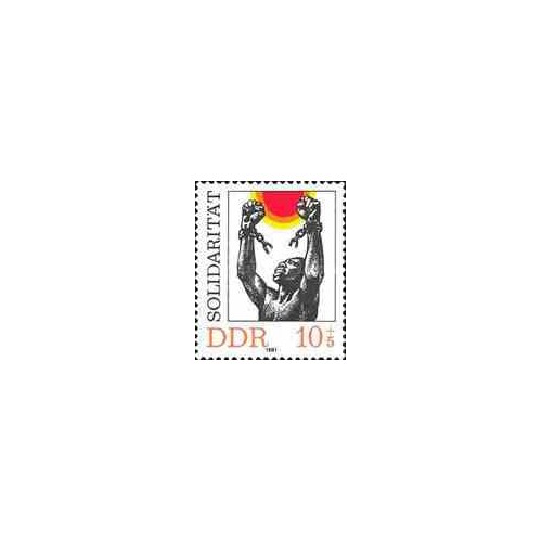 1 عدد تمبر همبستگی - جمهوری دموکراتیک آلمان 1981