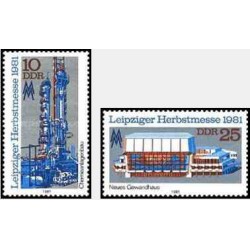 2 عدد تمبر نمایشگاه پائیزه لایپزیک - جمهوری دموکراتیک آلمان 1981