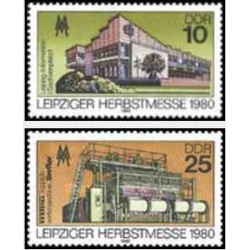 2 عدد تمبر نمایشگاه پائیزه لایپزیک - جمهوری دموکراتیک آلمان 1980