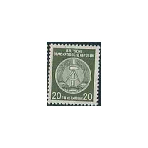1 عدد تمبر خدمات - 20 -  جمهوری دموکراتیک آلمان 1954