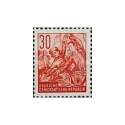 1 عدد تمبر سری پستی  - 30 -  جمهوری دموکراتیک آلمان 1953 قیمت 11.7 دلار