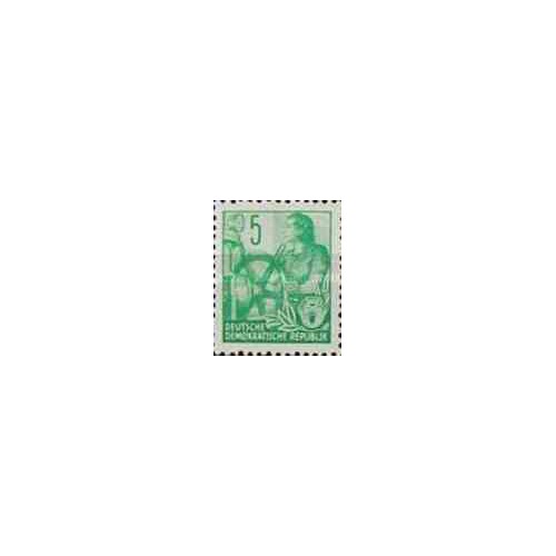 1 عدد تمبر سری پستی  - 5 -  جمهوری دموکراتیک آلمان 1953