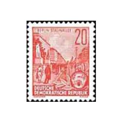 1 عدد تمبر سری پستی  - 20 -  جمهوری دموکراتیک آلمان 1955