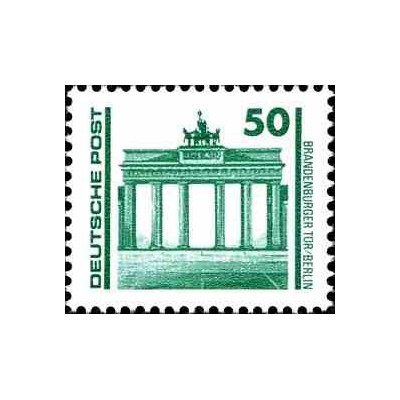 1 عدد تمبر سری پستی - ساختمانها و بناهای یادبود - 50 -  جمهوری دموکراتیک آلمان 1990