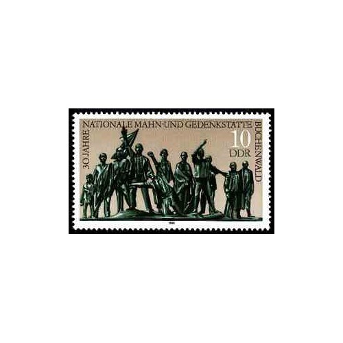 1 عدد تمبر بنای یادبود باخن والد -  جمهوری دموکراتیک آلمان 1988