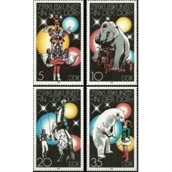 4 عدد تمبر سیرک - جمهوری دموکراتیک آلمان 1978