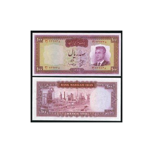 127 - اسکناس 100 ریال عبدالحسین بهنیا - مهدی سمیعی 1342 - تک