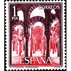 1 عدد  تمبر مناظر - مسجد، قرطبه - اسپانیا 1964