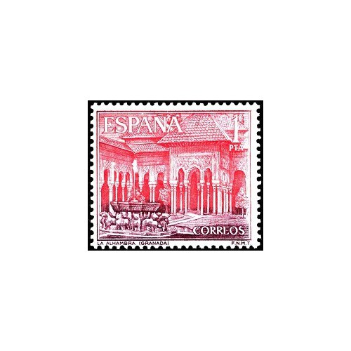 1 عدد  تمبر مناظر - Alhambra, Granada - اسپانیا 1964