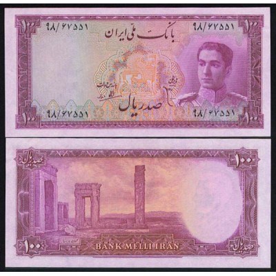 101 - اسکناس 100 ریال ابوالحسن ابتهاج - علی بامداد 1327 - 1330 - تک