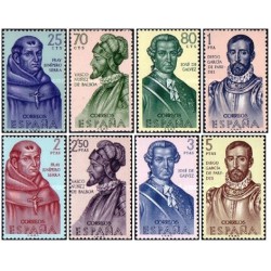 8 عدد  تمبر تاریخچه کشف و فتح آمریکا - اسپانیا 1963 قیمت 11.5 دلار
