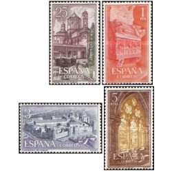 4 عدد  تمبر دیرها و صومعه ها - اسپانیا 1963