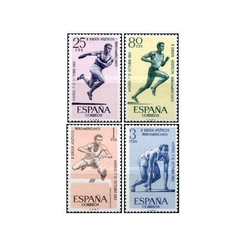 4 عدد تمبر دومین دوره بازی های اسپانیایی-آمریکایی - مادرید، اسپانیا - اسپانیا 1962 4 عدد تمبر دومین دوره بازی های اسپانیایی-آمریکایی - مادرید، اسپانیا - اسپانیا 1962