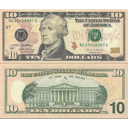 اسکناس 5 دلار - مهر سبز - سری G شیکاگو -  آمریکا 2017 سفارشی
