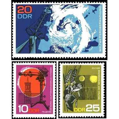 3 عدد تمبر 75مین سالگرد رصدخانه پستدام - جمهوری دموکراتیک آلمان 1968