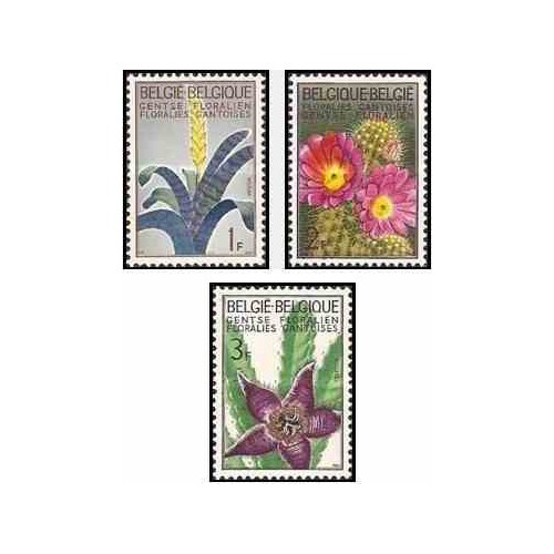 3 عدد تمبر نمایشگاه گل در گنت - بلژیک 1965