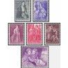 6 عدد تمبر مبارزه علیه سل - تابلو نقاشی - بلژیک 1964